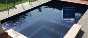 dark blue swimming pool tiles
