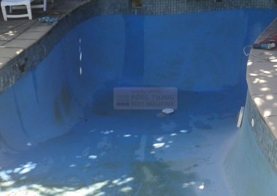 painted pool converted to tiled pool